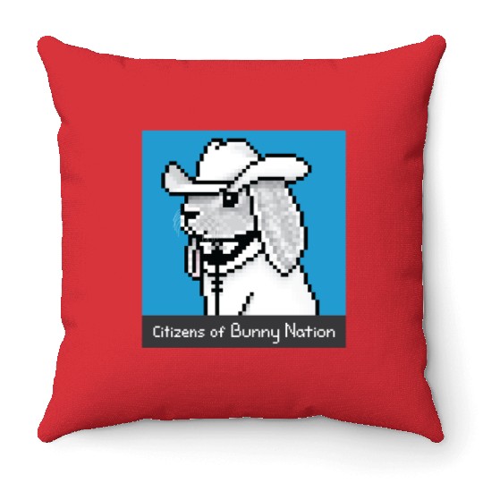 Citizens of Bunny Nation NFT #62 Artwork Throw Pillows