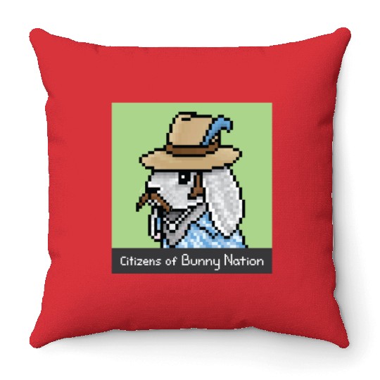 Citizens of Bunny Nation NFT #37 Artwork Throw Pillows