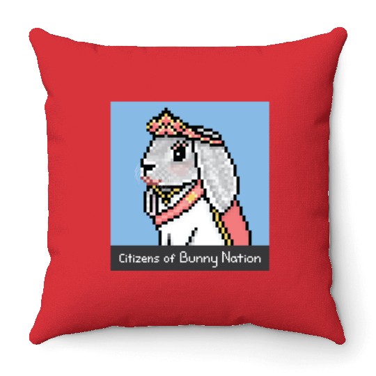 Citizens of Bunny Nation NFT #30 Artwork Throw Pillows