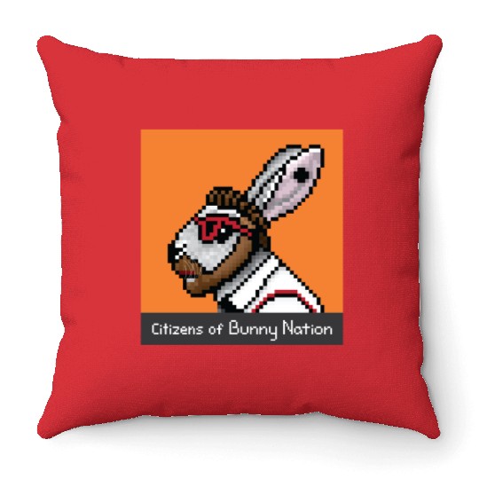 Citizens of Bunny Nation NFT #50 Artwork Throw Pillows