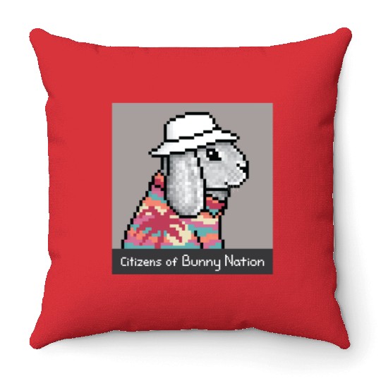 Citizens of Bunny Nation NFT #23 Artwork Throw Pillows