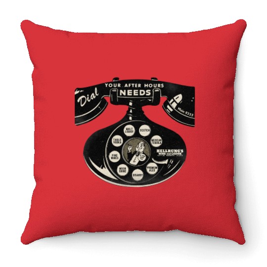 Vintage St. Louis Liquor Store Throw Pillows