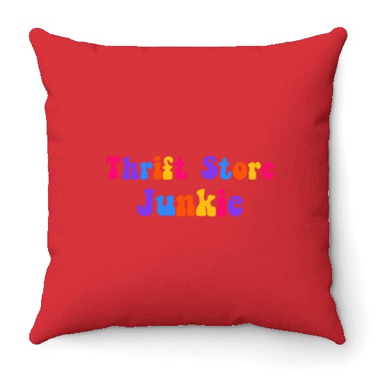 Thrift Store Junkie ice cream Throw Pillows