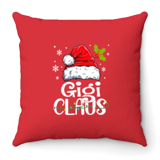 Gigi Claus Family Pj Throw Pillows
