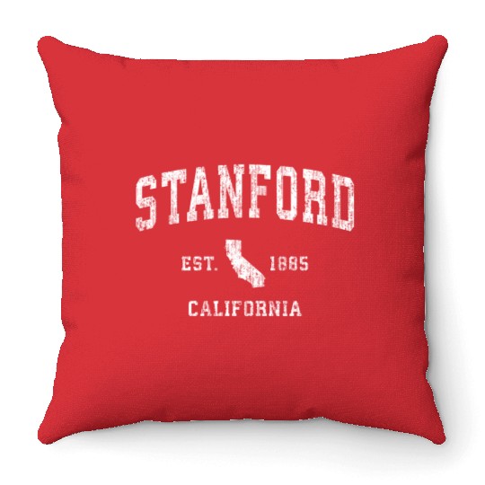 Stanford California Ca Athletic Sports Throw Pillows