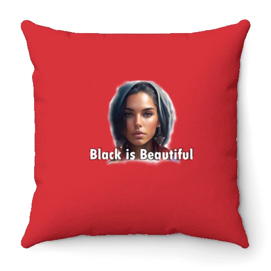 Black is Beautiful Throw Pillows