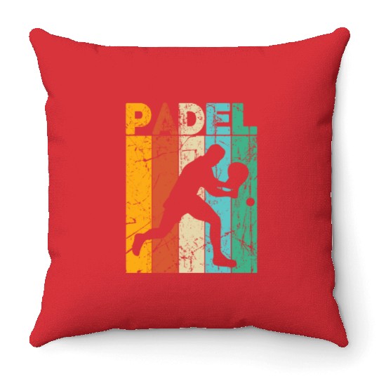 Padel Tennis Paddle Paddleball Padel Platform Throw Pillows