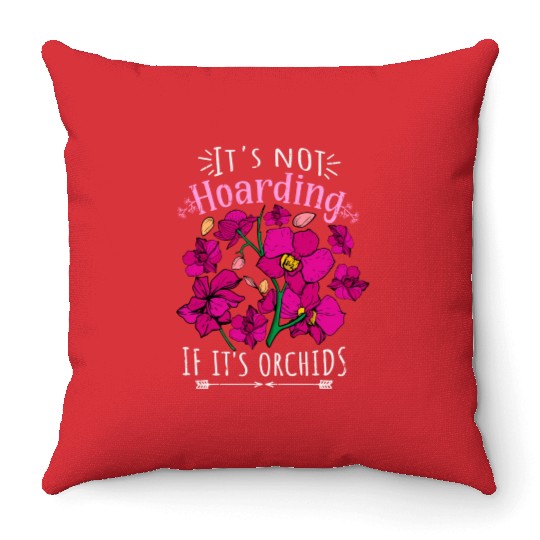 Orchids Plant Lover Women Flowers Gift Florist Throw Pillows