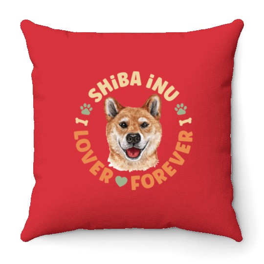 Shiba Inu Lover Forever Throw Pillows