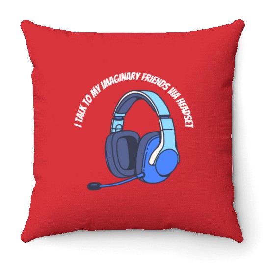 Gamer Imaginary Friends Throw Pillows