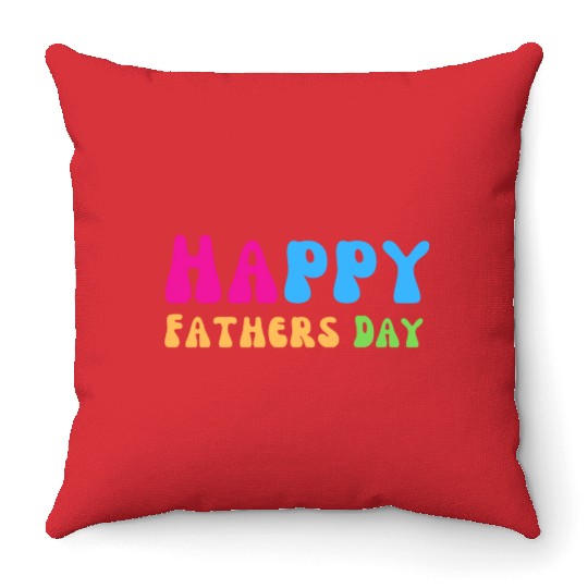 Happy Fathers Day i love you dad Heart Daddy funny Throw Pillows