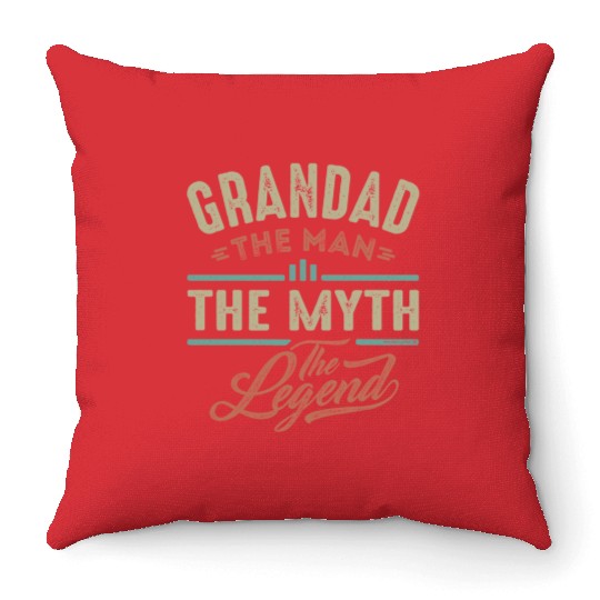 Grandad The Legend Throw Pillows