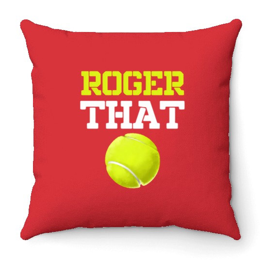 Tennis Roger T Tennis Player Ball Sport Throw Pillows