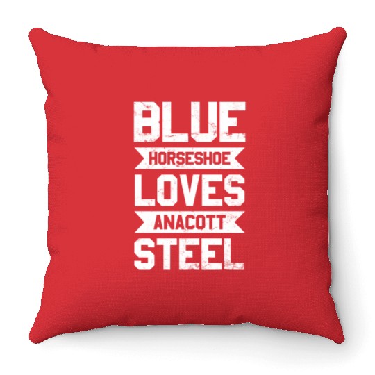 Blue Horseshoe Loves Anacott Steel Throw Pillows