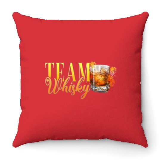 Team Whisky Stag Party Women Bartender Throw Pillows