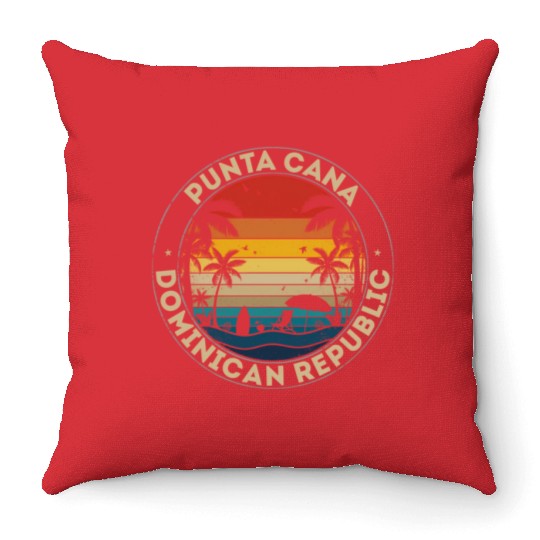 Punta Cana Dominican Republic Reminder Throw Pillows