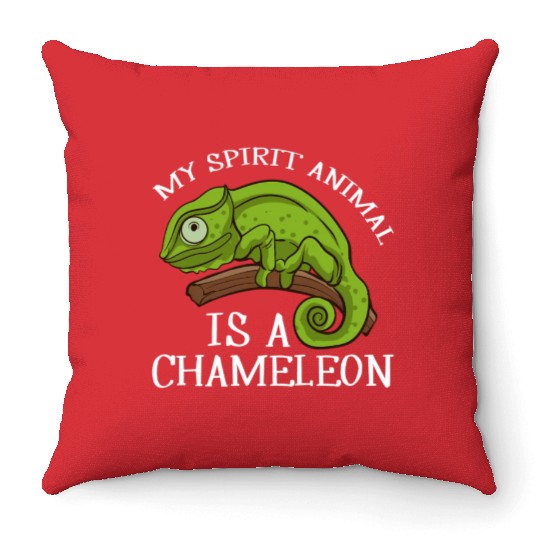 My rit Animal Is A Chameleon Lizard Chameleon Throw Pillows