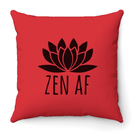 Lotus Buddhism Zen Af Throw Pillows