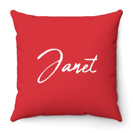 Beautiful Feminine Janet Handwritten Throw Pillows