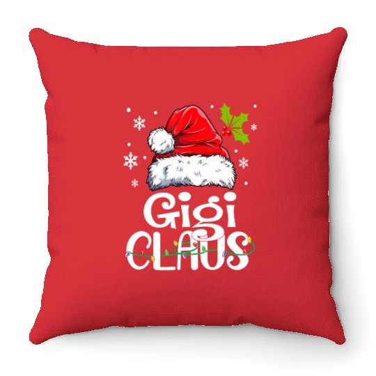 Gigi Claus Family Pj Throw Pillows