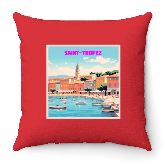 "Pastel Paradise" Saint-Tropez Throw Pillows