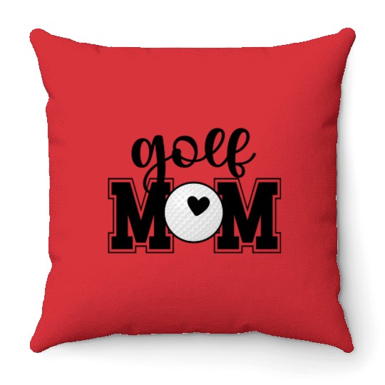 Golf Mom Of A Golf Player Mother Golfing Mama Throw Pillows