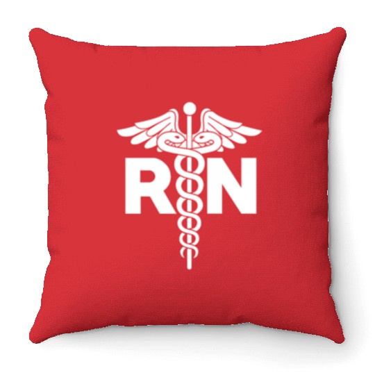 Registered Nurse Rn Hotal Staff For Nurses Throw Pillows
