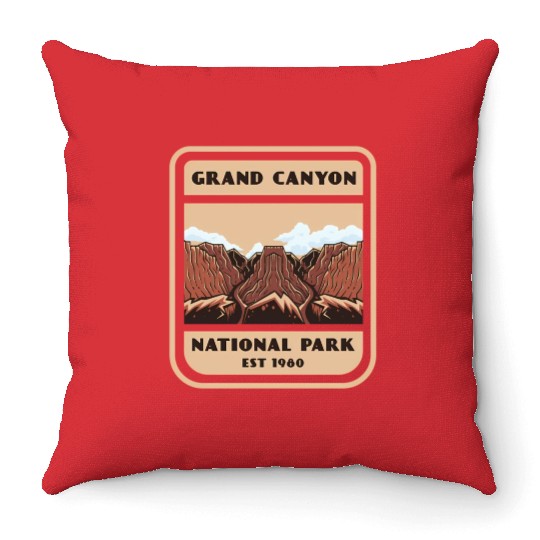Grand Canyon National Park Vintage Style Throw Pillows