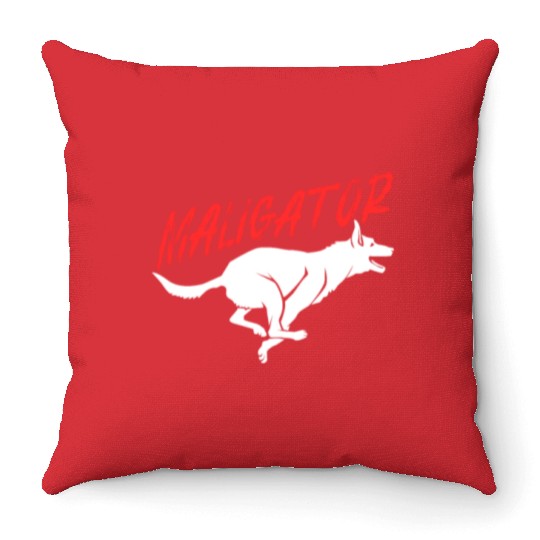 Maligator Belgian Malinois Throw Pillows