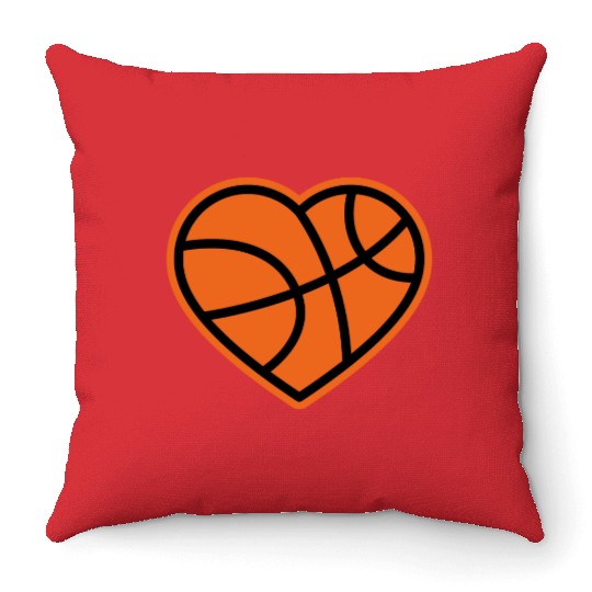 I love Basketball Players Throw Pillows