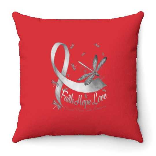 Faith Hope Love Charcot Marie Tooth Awareness Throw Pillows