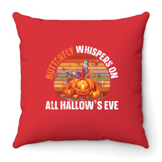 Butterfly Halloween Trick Or Treat Insect Lover Throw Pillows