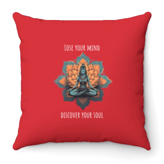Women's Yoga Meditation Lotus Design Throw Pillows