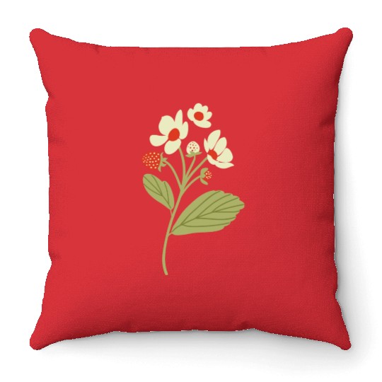 Strawberry Berry Throw Pillows
