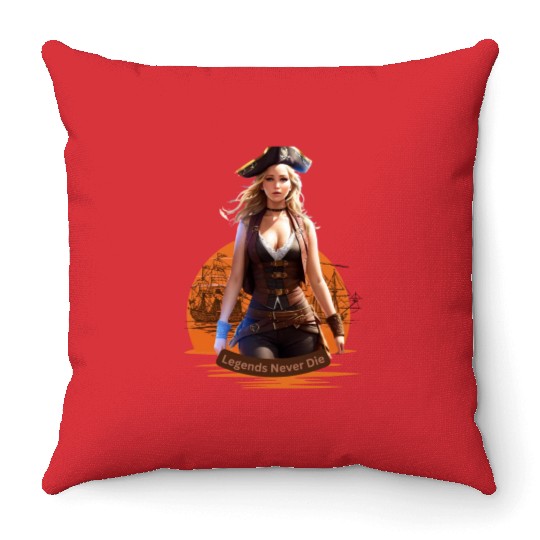 Legends Never Die Throw Pillows