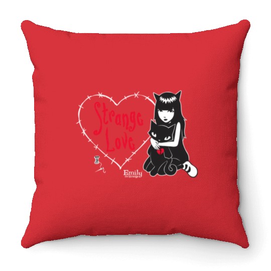 Emily The Strange Strange Love Throw Pillows