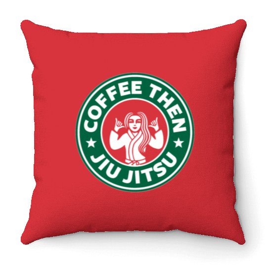 Jiu Jitsus Coffee Bjj Mma Jujitsu Throw Pillows