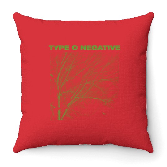 Type O Negative Tree Black Throw Pillows