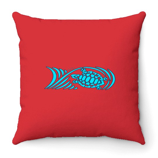 Sea turtle Throw Pillows