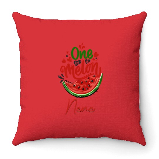 One In A Melon Nene Throw Pillows