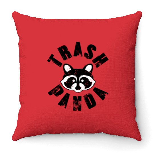 Trash Panda Raccoon Save The Trash Panda Throw Pillows
