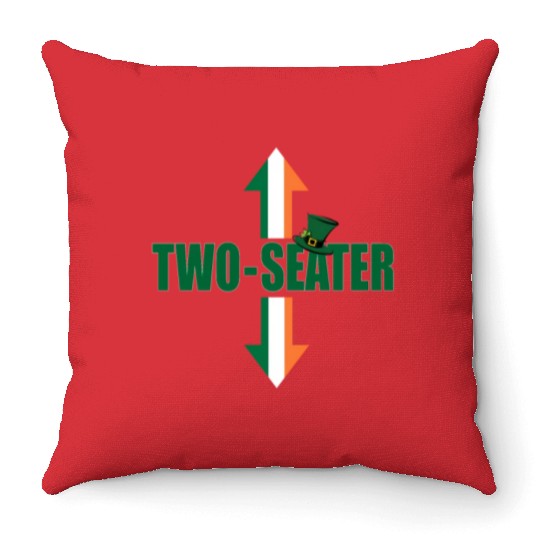 Irish Flag Two Seater Party-Trashy Humor Throw Pillows
