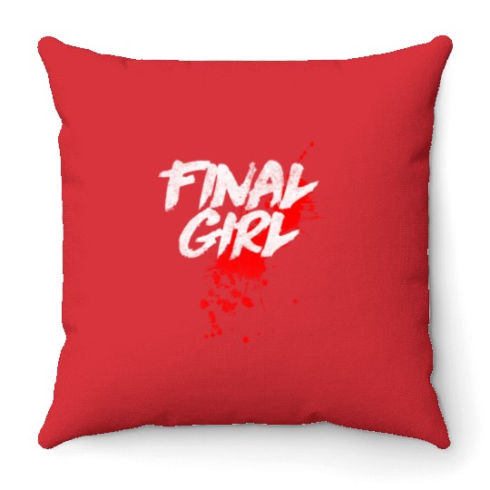 Final Horror Movie Slasher Film Throw Pillows