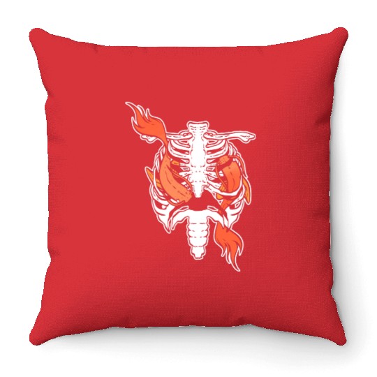 Koi Fish Ribs Aquarist Gift Throw Pillows