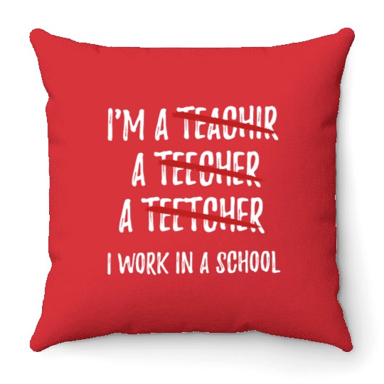 Funny Grammar S For English Teacher Back To School Throw Pillows