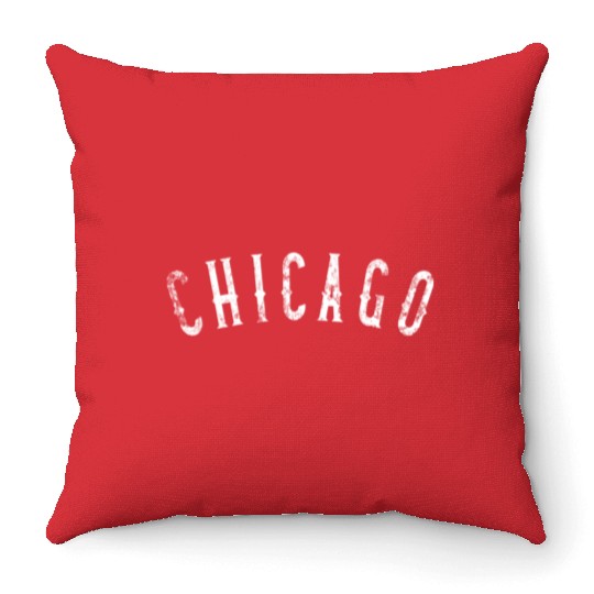 Chicago Distressed Throw Pillows
