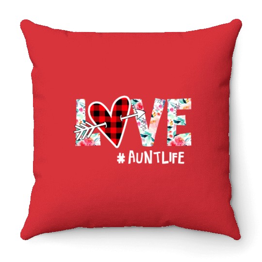 Love Aunt Life Hippie Lover Throw Pillows