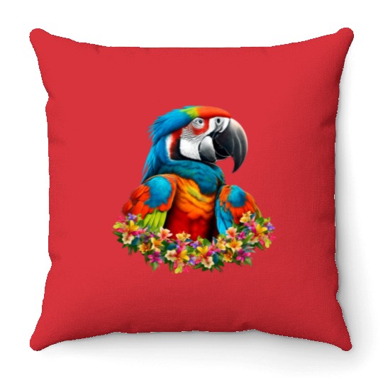 Beautiful Nature - Macaw 01 Throw Pillows