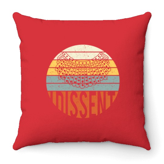 I Dissent Quote Throw Pillows