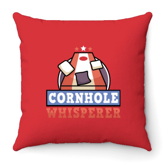 Cornhole Whisperer Bean Bag Lover Throw Pillows